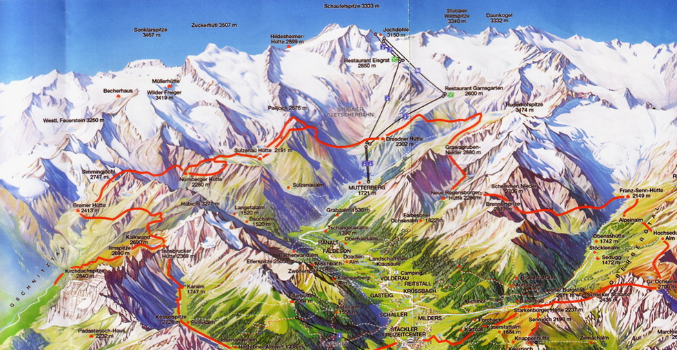 Stubaital Karte